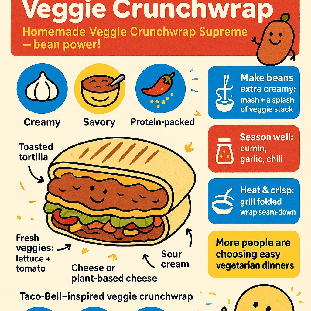 veggie crunchwrap supreme - Refried