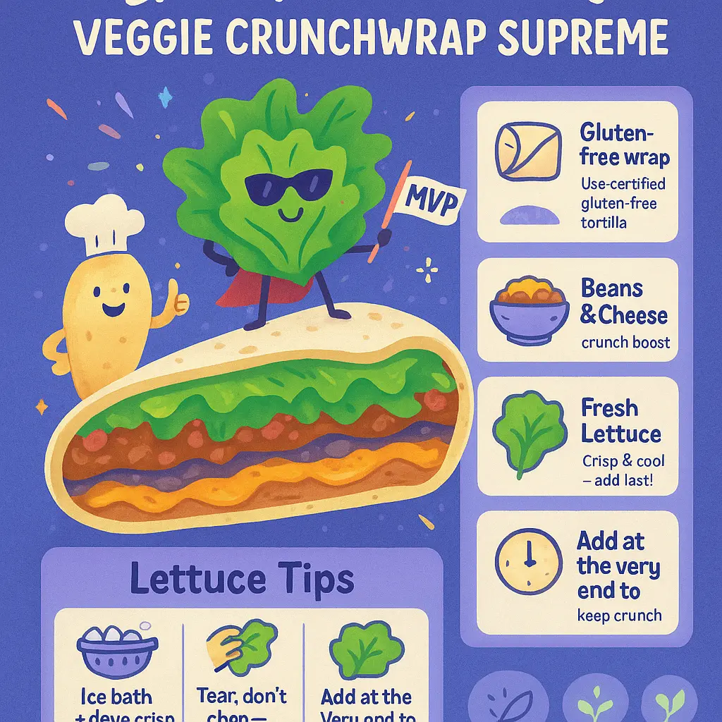 veggie crunchwrap supreme - Lettuce